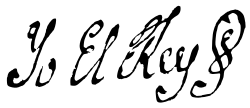 Charles I, III & VII's signature