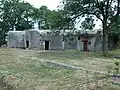 View of the rear of a gun casemate
