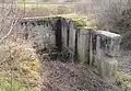 "Hídi" vagy Béry mill, remains of a concrete wall, Andráshida, 2005