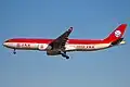 The Sichuan Airlines Airbus A330 painted by "Wuliangye"