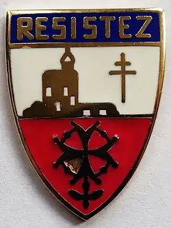 Emblem designed by pastor Christol for use by members of the Church and of the Free French Forces (1942 version)