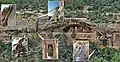 Balcony House tour: (1) entrance 32&nbsp;ft (10&nbsp;m) ladder, (2) 12&nbsp;ft (4&nbsp;m) tunnel, (3-5) exit up 60&nbsp;ft (18&nbsp;m) cliff face