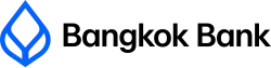 Bangkok Bank logo, featuring a stylized lotus flower, specifically a "Bua Luang" in Thai, symbolizing resilience, strength, purity, and transcendence