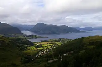 View of the island of Barmen in Selje