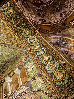 Triumphal arch mosaics of the Basilica of San Vitale