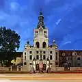 Main building at night