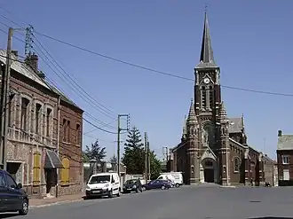 The church in Beauvois-en-Cambrésis