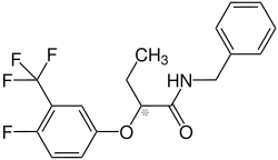 Skeletal formula of beflubutamid