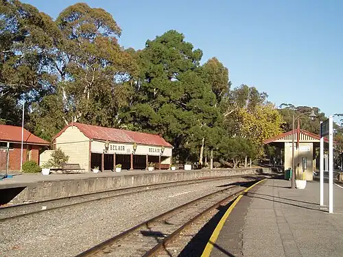Belair station, where services to Bridgewater once departed