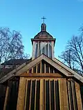 The church's bell tower