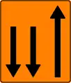 F85: Traffic allowed in both directions on a one-way road
