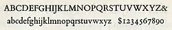The upright type of Bembo