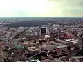 Colour photograph of the city skyline of Berlin in 2003