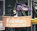 Waving flag after a player hit a home run