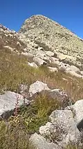 The rocky summit of Mount Besimauda