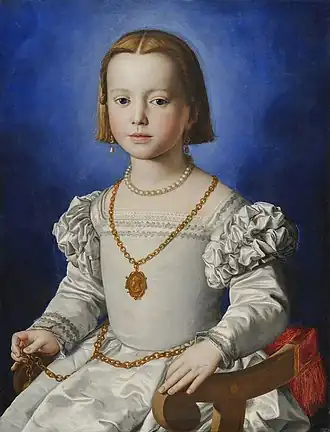Portrait of Bia di Cosimo de' Medici, 1545, Uffizi, Florence
