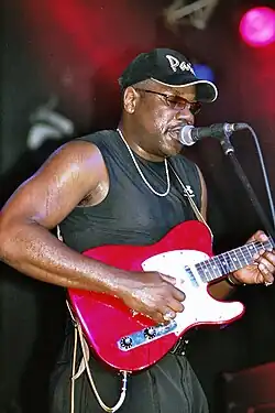 Morganfield performing at Burnley Blues Festival, April 2006. Photo: Phil Wight