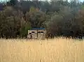 Frontal exterior to the hide