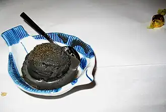 Black sesame ice cream