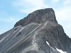 Close-up view of The Black Tusk.