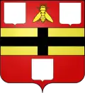 Coat of arms of the Caluwaerts family, granted on 2 September 2003.[8]