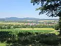 View across the valley of Waldershof to the Fichtel Mountains