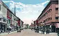 Bloom Brothers Chambersburg #3, 74-76 South Main Street, 1913–39, second store from right (Postcard image)[30]