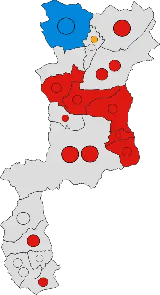 2019 results map