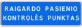 Border checkpoint sign