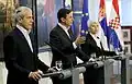 Boris Tadić of Serbia, Borut Pahor of Slovenia, and Jadranka Kosor of Croatia in 2010