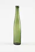 A green glass bottle