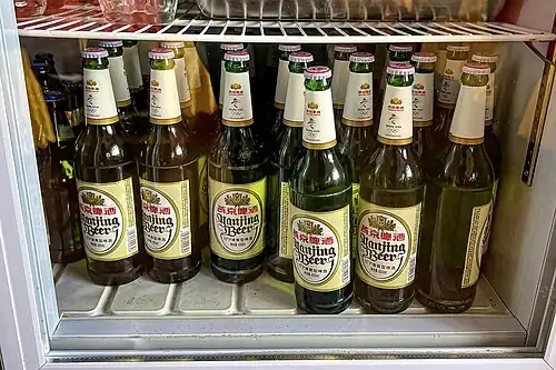 "Normal" Yanjing Beer at a restaurant in Beijing