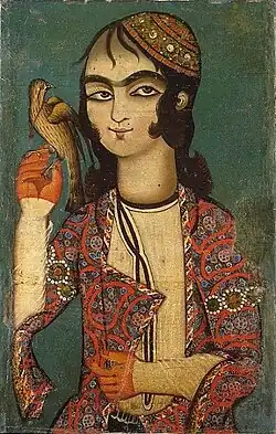 Boy Holding a Falcon