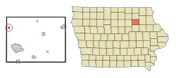 Location of Plainfield, Iowa