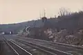 Brent railway yard as seen from a passing train in springtime early 1970s