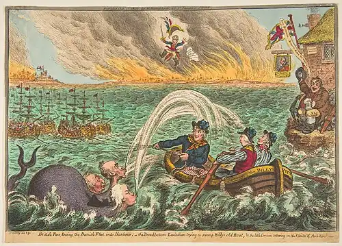 British Tars Towing the Danish Fleet into Harbour (1807)