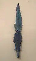 Decorated spear tip.