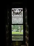 Parlor window, marked with an "A"