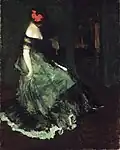 The Red Bow by Charles W. Hawthorne, circa 1902 Brooklyn Museum