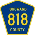 State Road 818 and County Road 818 marker