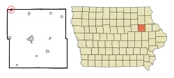 Location of Fairbank, Iowa