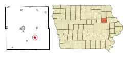 Location of Quasqueton, Iowa