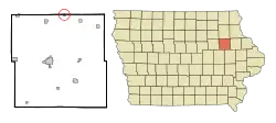 Location of Stanley, Iowa