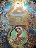 Murals in the Ubosot depicting the scene of the Buddha's victory over the Māras