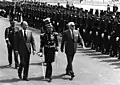 West German President Walter Scheel along with President José López Portillo in Mexico City; 1977.