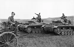 two tanks with crews