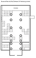 Scheme of tsars' graves
