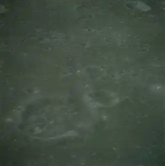 Oblique color view, facing south, also from Apollo 16