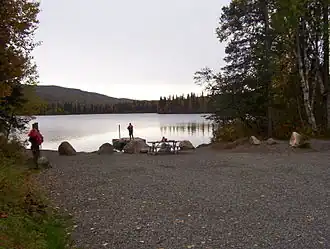 Motorized vessels are not permitted on Byers Lake