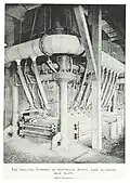 Base of water jacket furnace (1899). This is the 80 ton copper furnace